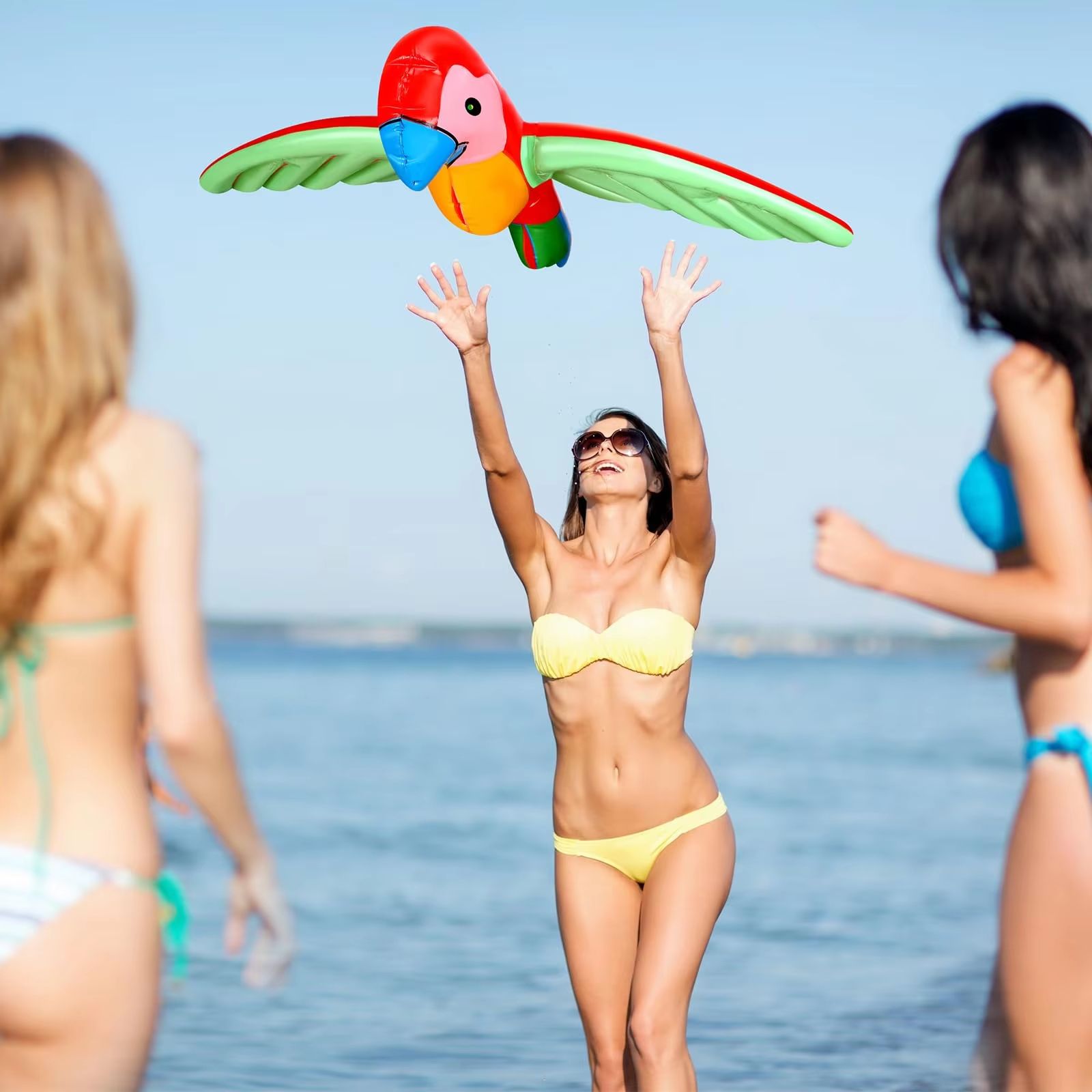 TropicalWing Inflatable PVC Parrot Game Toy For Outdoor  Beach Parties 3