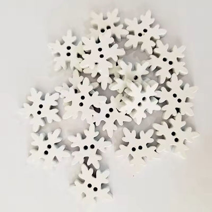 50 Piece Christmas Wooden Buttons Set Assorted Decorative Embellishments For Sewing And DIY Decor 2