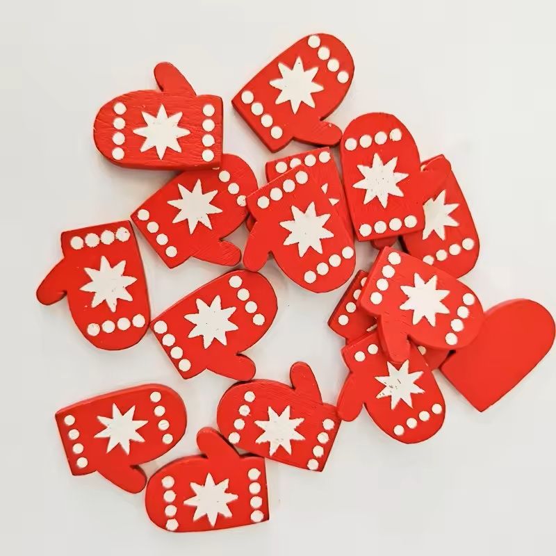 50 Piece Christmas Wooden Buttons Set Assorted Decorative Embellishments For Sewing And DIY Decor 5