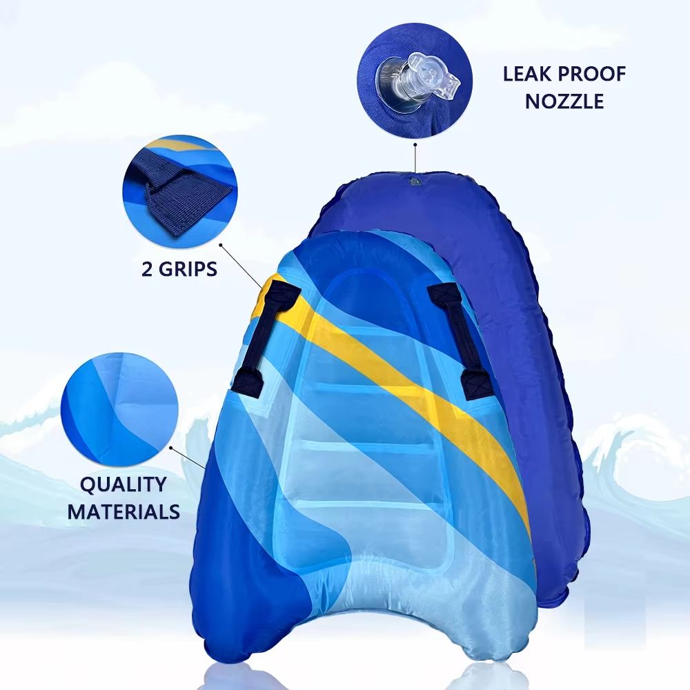 WaveGlider Thick PVC Inflatable Surfboard  Portable Water Ski  Pool Surf Board 2