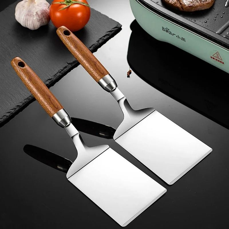 Stainless Steel Square Head Cooking Spatula 7