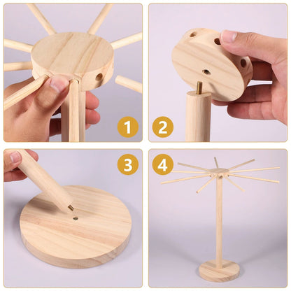 Pasta Drying Rack Collapsible Noodle Hanger 4