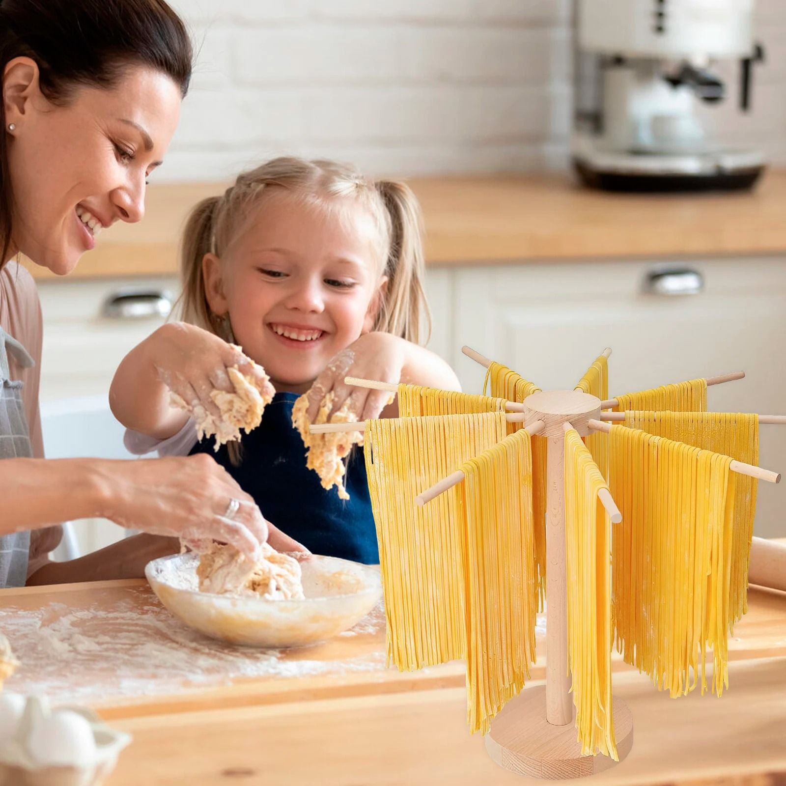 Pasta Drying Rack Collapsible Noodle Hanger 6