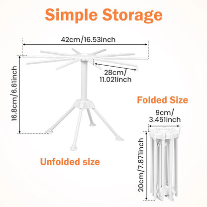 Pasta Drying Rack Collapsible Noodle Hanger 7