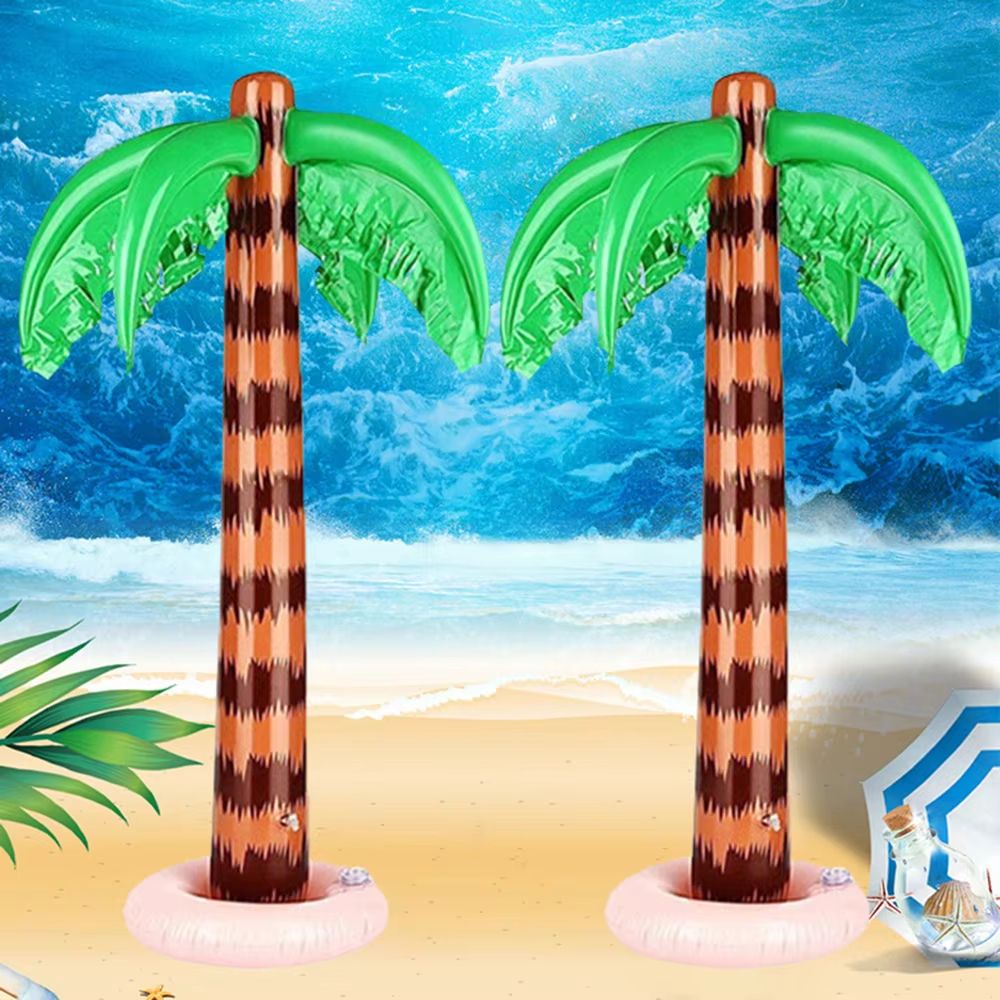 TropiScene 3.1 ft Inflatable Coconut Tree Decor – Poolside & Outdoor Party Prop
