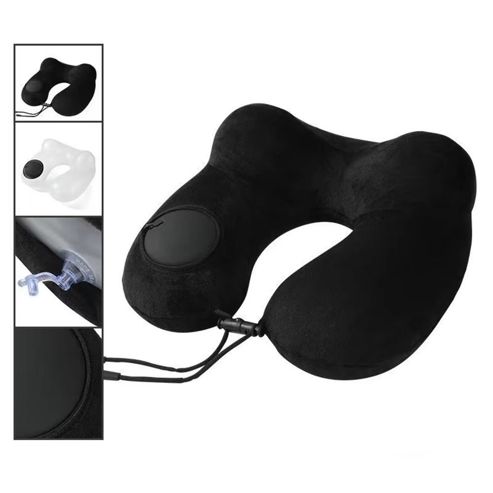 PressEase Inflatable Travel Neck Pillow  Compact PressToInflate Cushion For Travel Camping  Busines 3