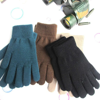 Women Knitted Winter Gloves Full Finger Mittens 3
