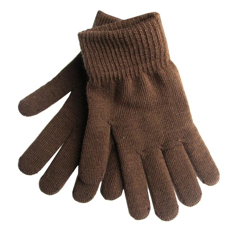 Women Knitted Winter Gloves Full Finger Mittens 7
