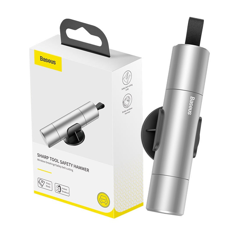 Auto Life Saving Escape Tool Kit, Safety Hammer Seat Belt Cutter, Baseus Car Window Glass Breaker Emergency Accessories