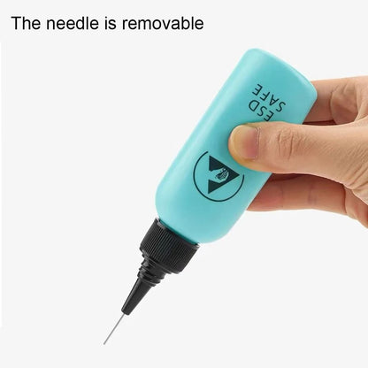 Anti Static Solvent Bottle with Needle 65ml Leak Proof Dispenser