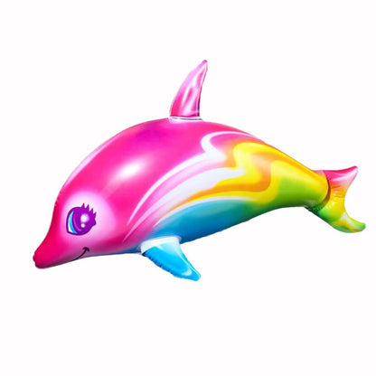 RainbowSplash Inflatable Dolphin Toy  OceanTheme Party  Pool Decoration 6