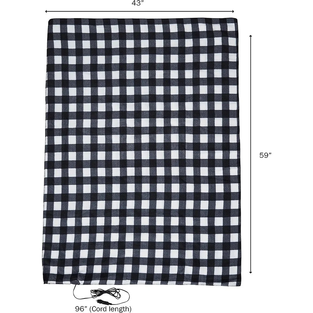 Heated Fleece Travel Throw Premium Cozy Car Heating Blanket Constant Temperature Heating Blanket Sa 3