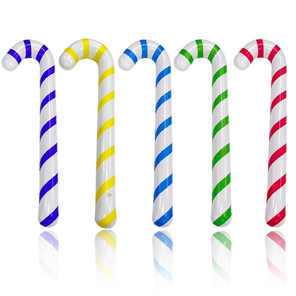 FestiveCane Thick PVC Inflatable Candy Cane Decoration  Outdoor Holiday Ornament 1