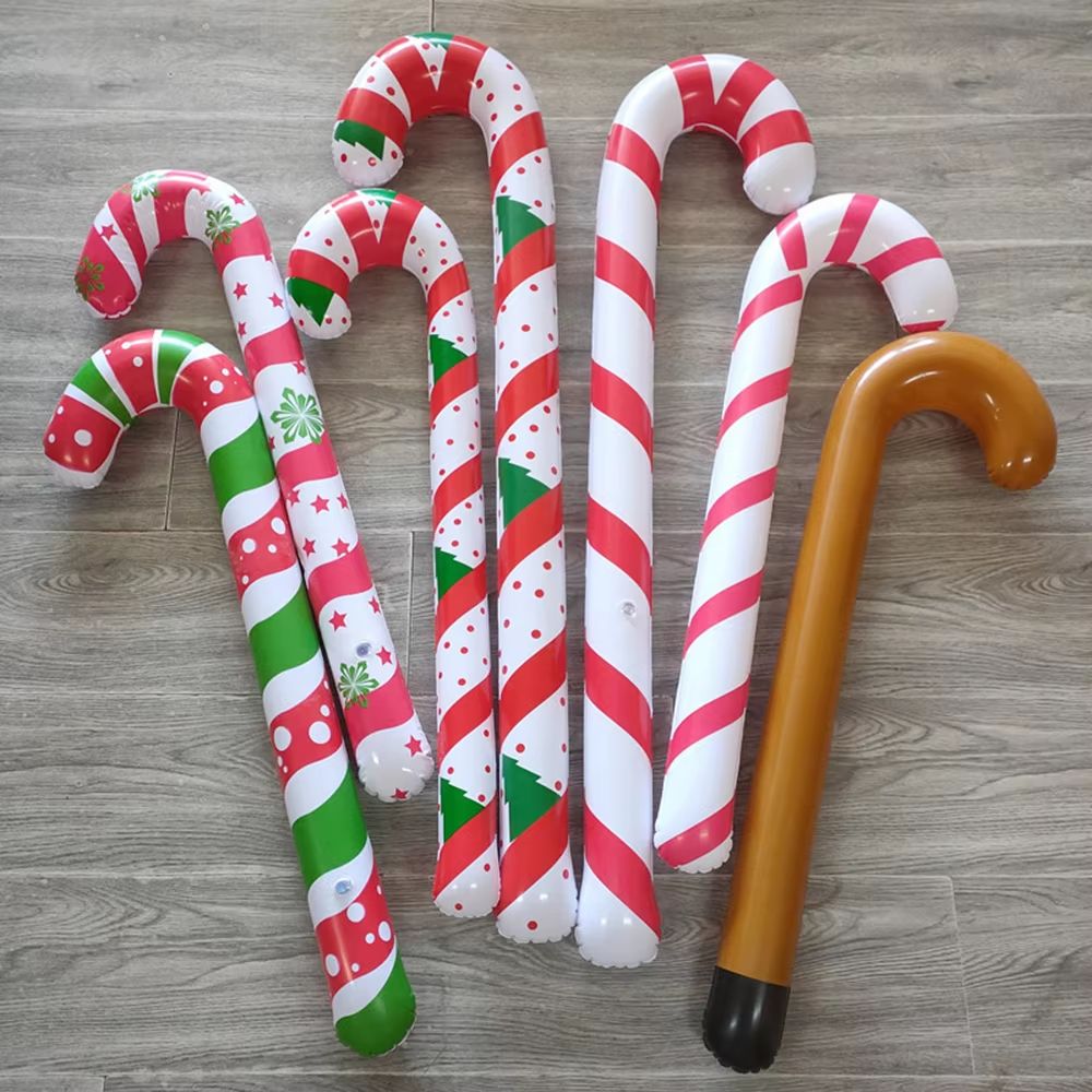 FestiveCane Thick PVC Inflatable Candy Cane Decoration  Outdoor Holiday Ornament 3