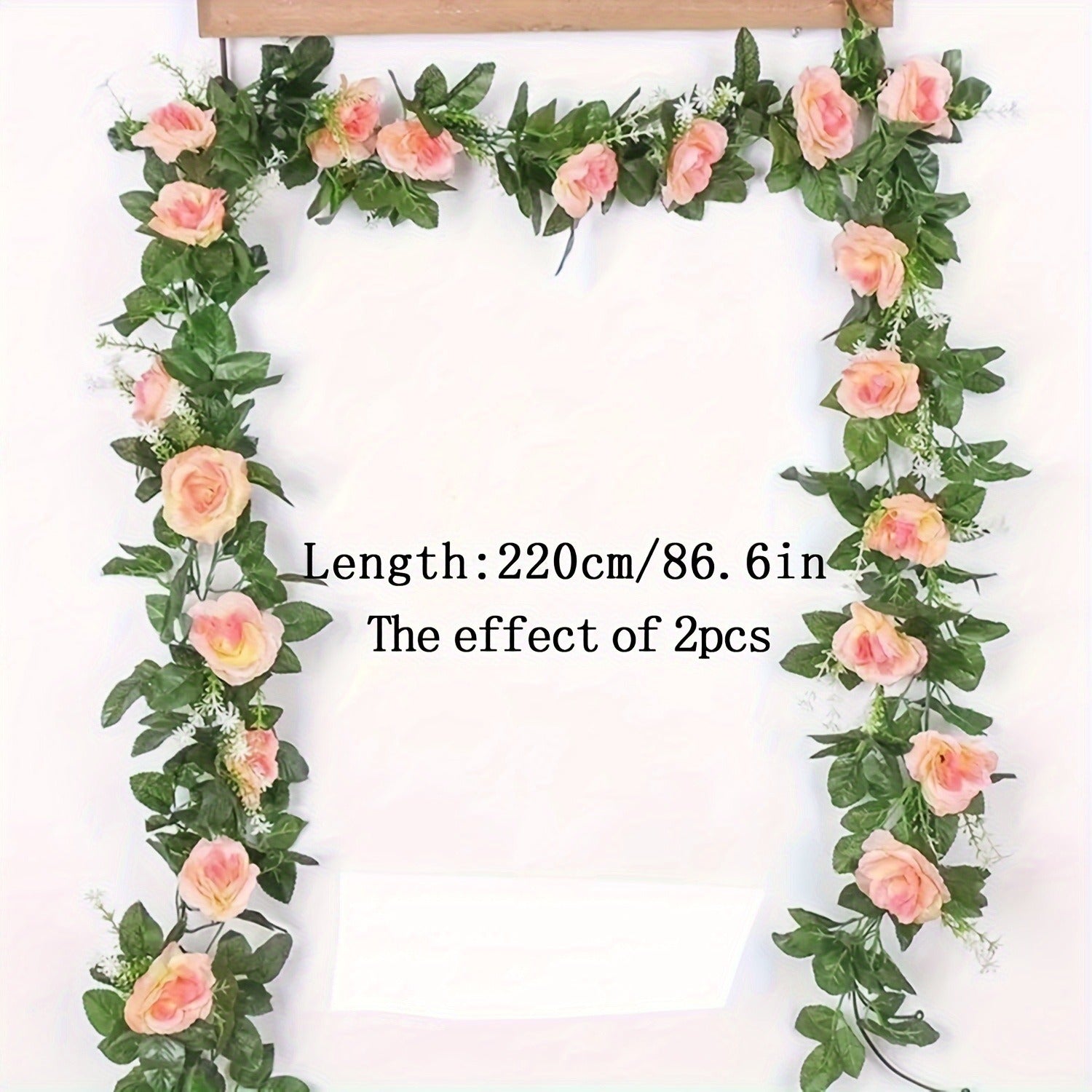 Artificial White Flower Fake Hanging Garland Flowers, Leaves Artificials, Fake Vine Plants Wedding Decoration