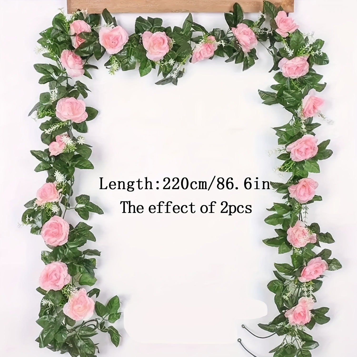 Artificial White Flower Fake Hanging Garland Flowers, Leaves Artificials, Fake Vine Plants Wedding Decoration