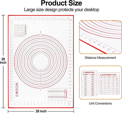 Silicone Baking Mat Non Stick Kneading Pad 6
