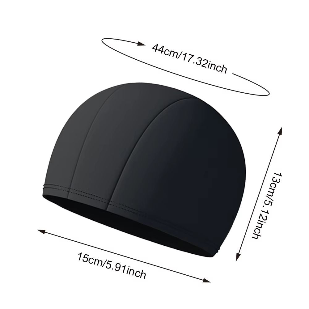 HydroFlex Adult Polyester Swim Cap  HighStretch Fabric Bathing Hat For Pool Travel  Leisure 3