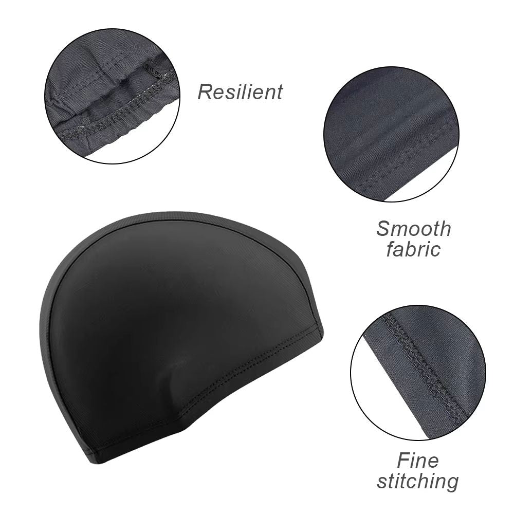 HydroFlex Adult Polyester Swim Cap  HighStretch Fabric Bathing Hat For Pool Travel  Leisure 5