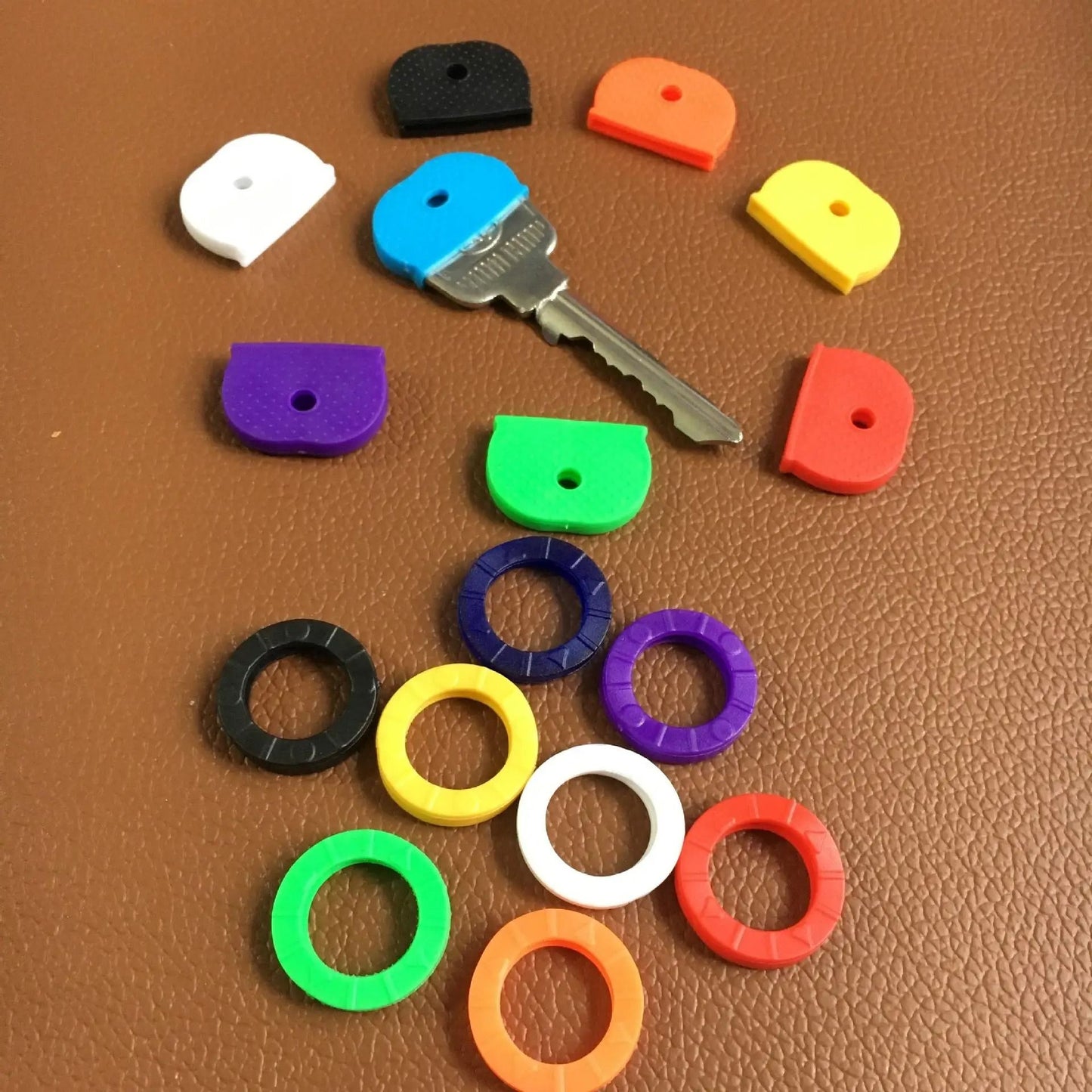 Color Key Sleeve Silicone Key Ring Identifier 4