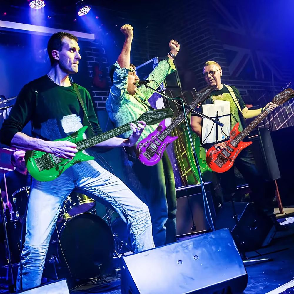 RockStar Inflatable Guitar Set 6Piece 37 PVC Instruments  Stage  Party Props 3