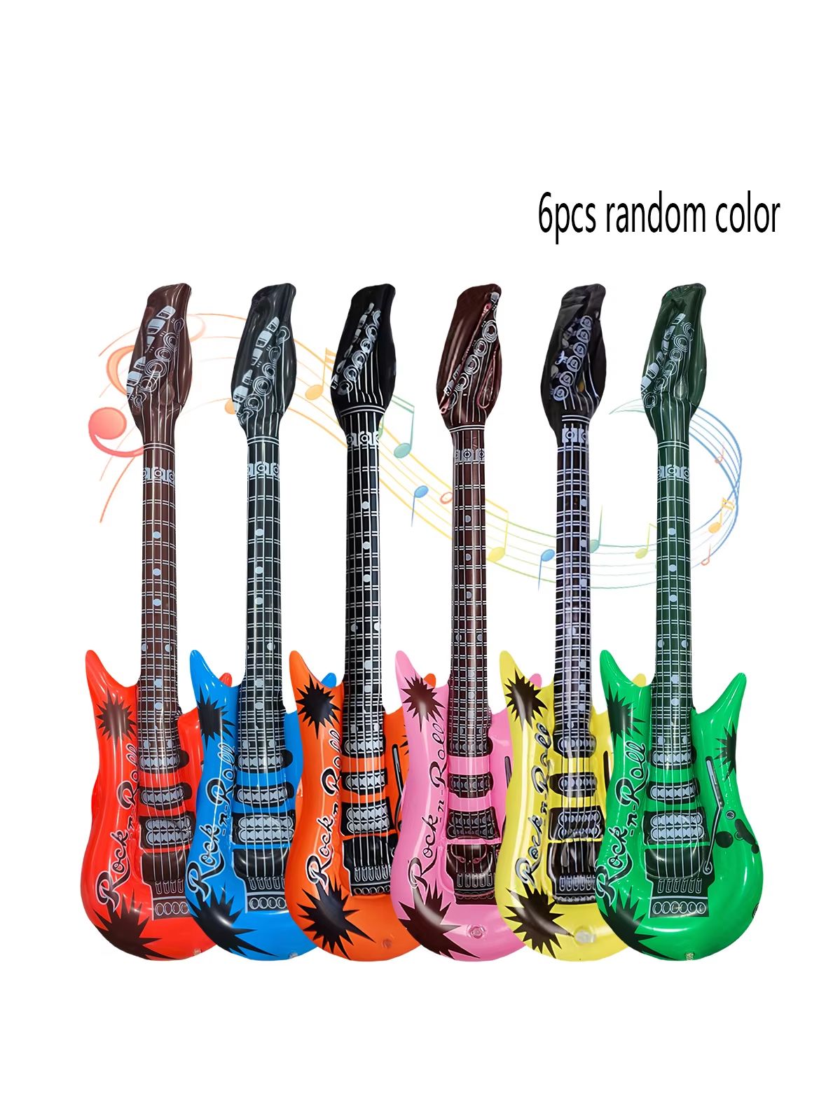 RockStar Inflatable Guitar Set 6Piece 37 PVC Instruments  Stage  Party Props 6