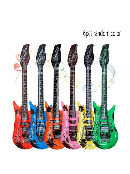 RockStar Inflatable Guitar Set 6Piece 37 PVC Instruments  Stage  Party Props 6