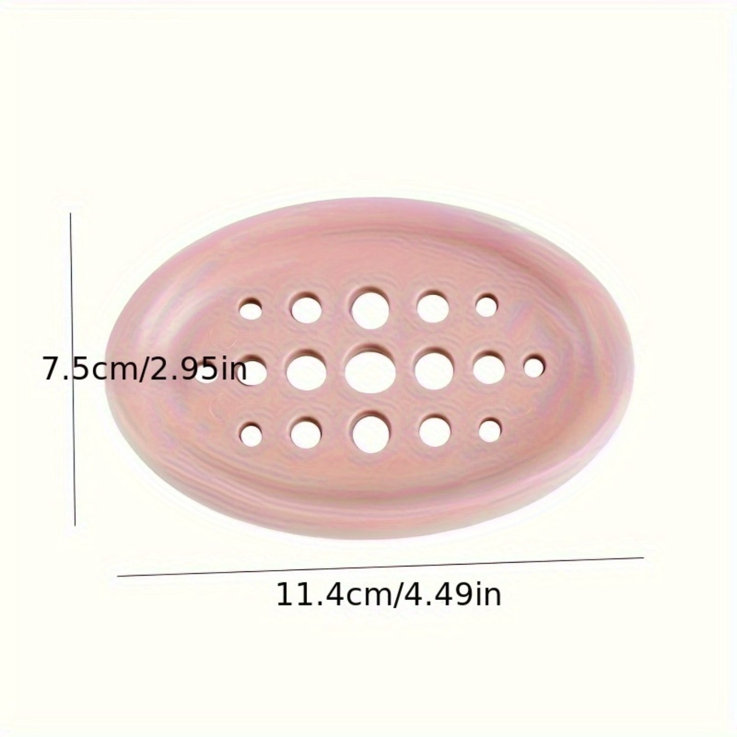 Self Draining Oval Silicone Soap Dish, Sink Counter Organizer, Multifunctional Bathroom Storage Rack Holder Tray