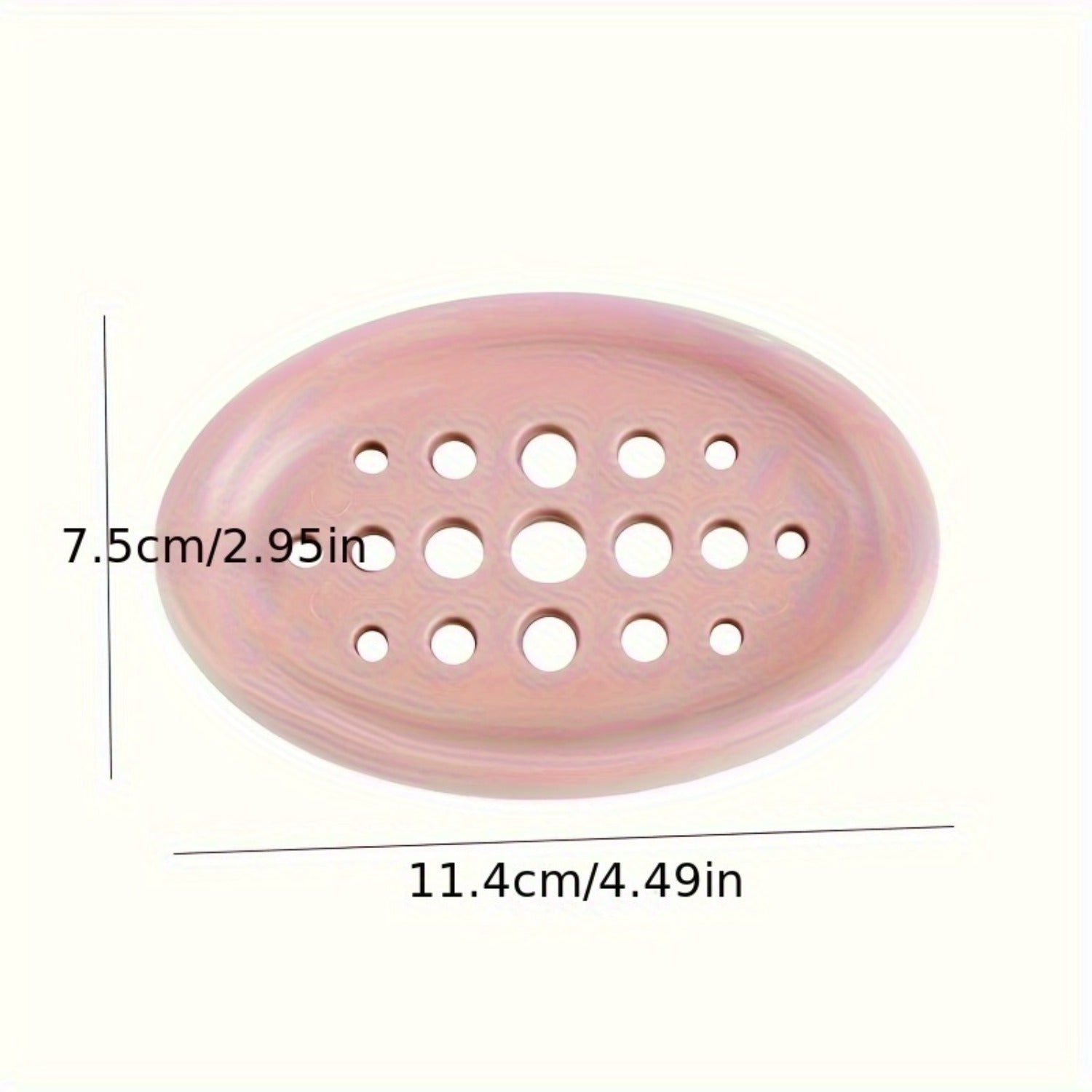 Self Draining Oval Silicone Soap Dish, Sink Counter Organizer, Multifunctional Bathroom Storage Rack Holder Tray