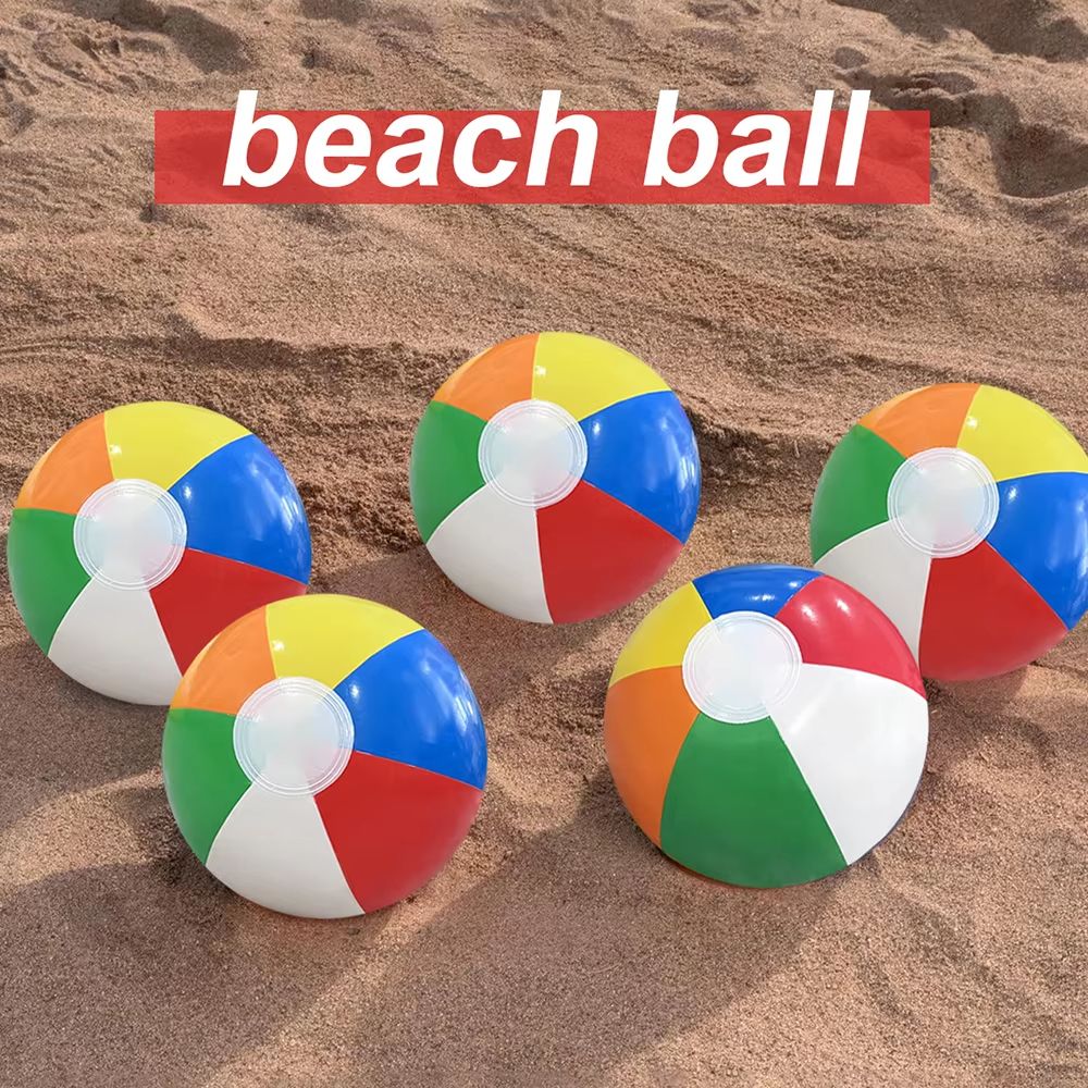 SplashFest Inflatable Beach Ball Set (4-Pack) – Colorful Pool & Party Water Games