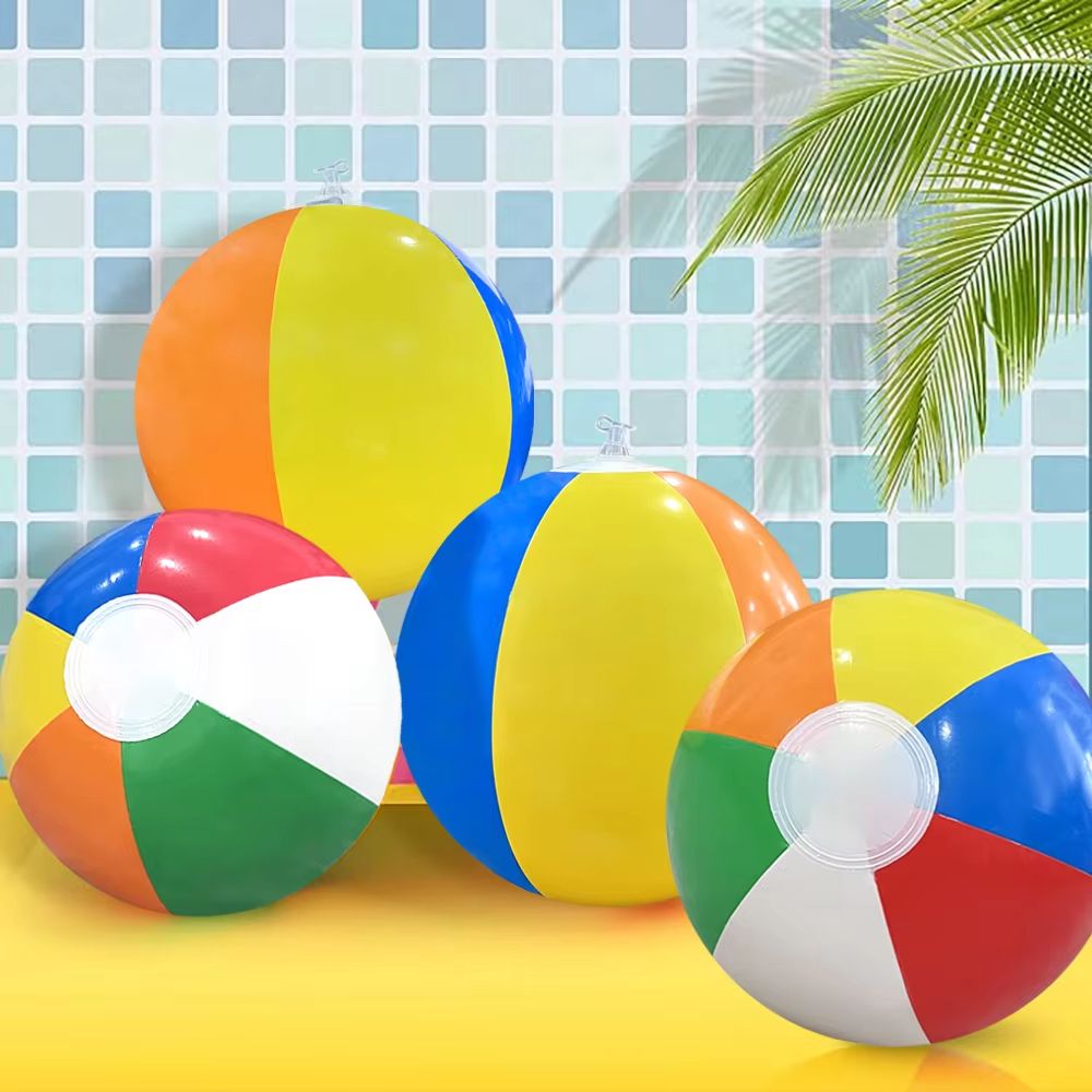 SplashFest Inflatable Beach Ball Set 4Pack  Colorful Pool  Party Water Games 2
