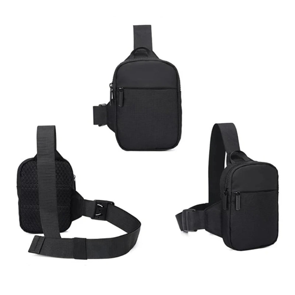 Casual Sling Shoulder Crossbody Pack Nylon Waterproof Travel Phone Bags Mini Chest Bag For Men Wome 1