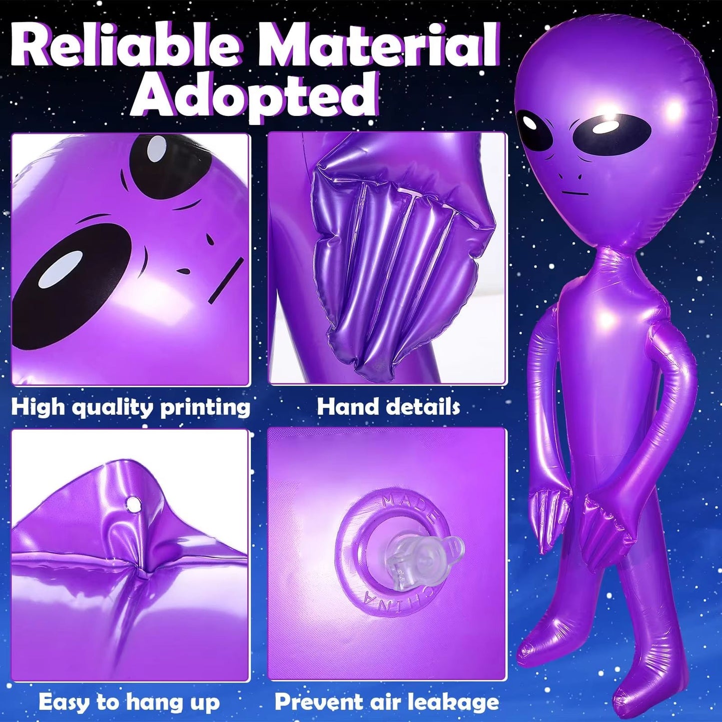 CosmicFun Inflatable Alien Duo  2Pack PVC Toys For Halloween Thanksgiving  Christmas Decor 5