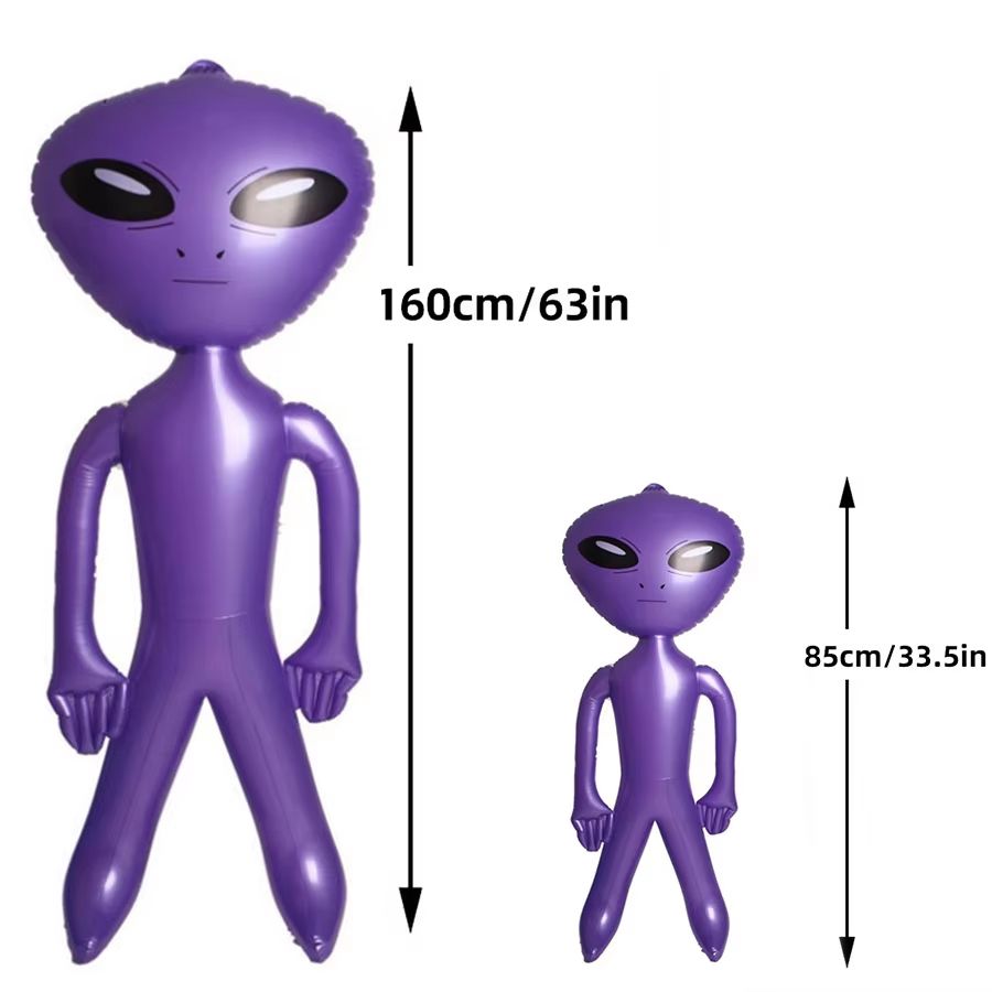 CosmicFun Inflatable Alien Duo  2Pack PVC Toys For Halloween Thanksgiving  Christmas Decor 8