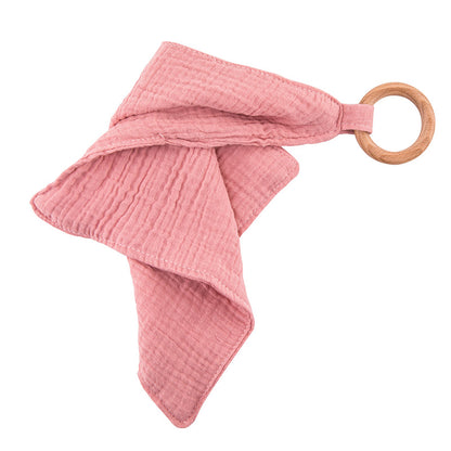 Cartoon Shape Beech Wood Animals Teether Baby Saliva Towel Baby Bibs Cotton New Baby Product Muslin 10