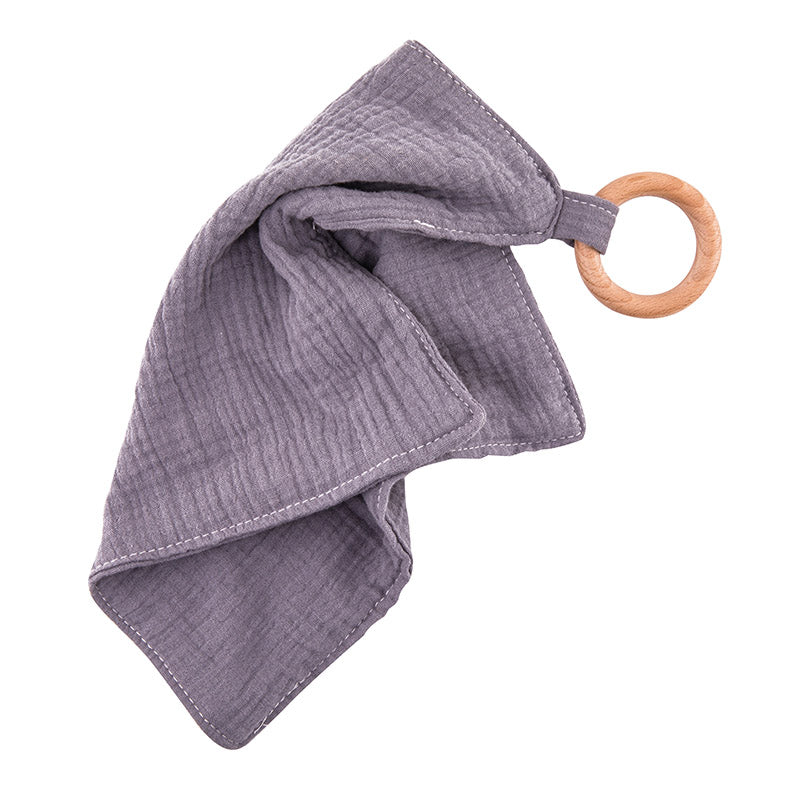 Cartoon Shape Beech Wood Animals Teether Baby Saliva Towel Baby Bibs Cotton New Baby Product Muslin 14