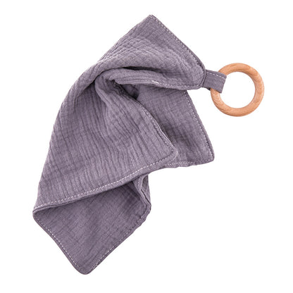 Cartoon Shape Beech Wood Animals Teether Baby Saliva Towel Baby Bibs Cotton New Baby Product Muslin 14