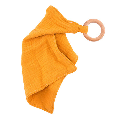 Cartoon Shape Beech Wood Animals Teether Baby Saliva Towel Baby Bibs Cotton New Baby Product Muslin 16