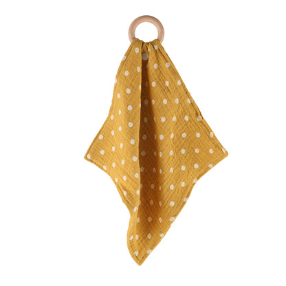 Cartoon Shape Beech Wood Animals Teether Baby Saliva Towel Baby Bibs Cotton New Baby Product Muslin 22