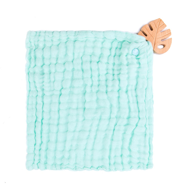 Cartoon Shape Beech Wood Animals Teether Baby Saliva Towel Baby Bibs Cotton New Baby Product Muslin 29