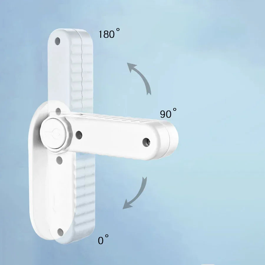 Door Lever Lock Universal Antiopen Safety Lock Punchfree Hidden Button Buckle Multifunction Baby Ha 3