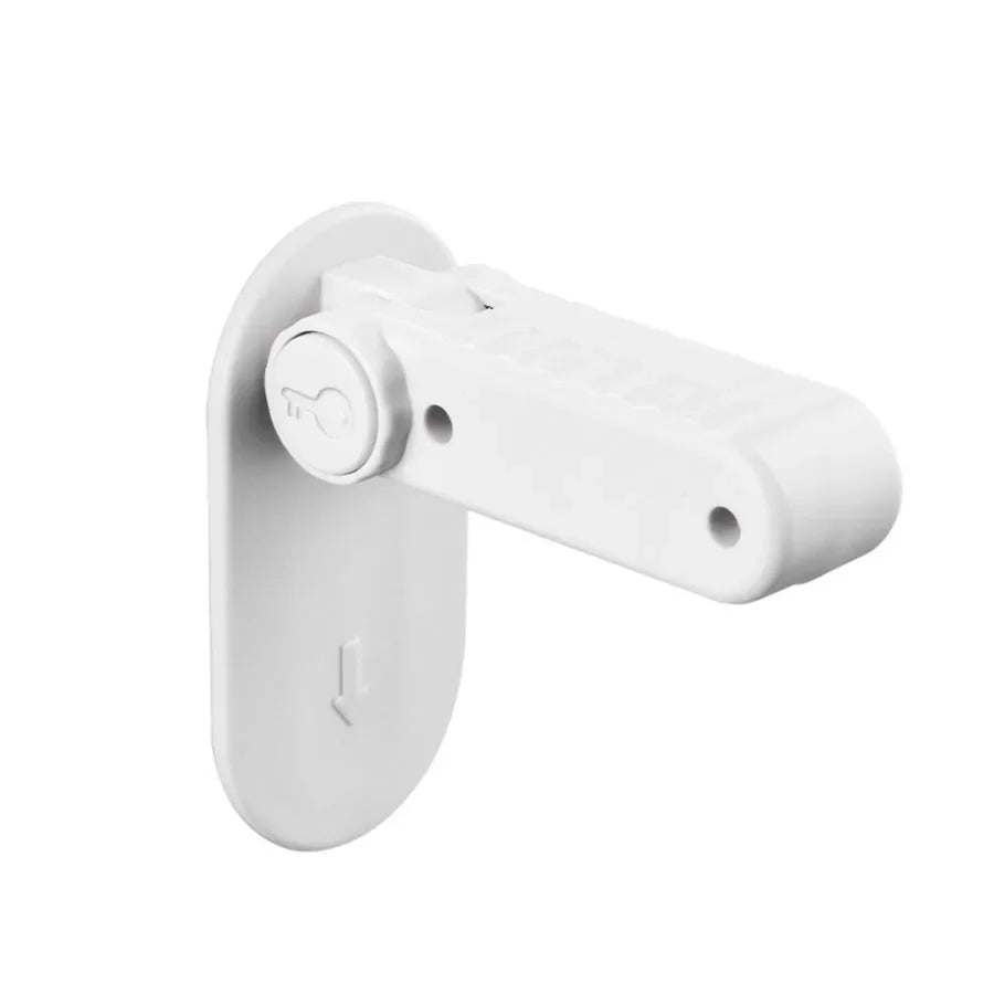 Door Lever Lock Universal Antiopen Safety Lock Punchfree Hidden Button Buckle Multifunction Baby Ha 6