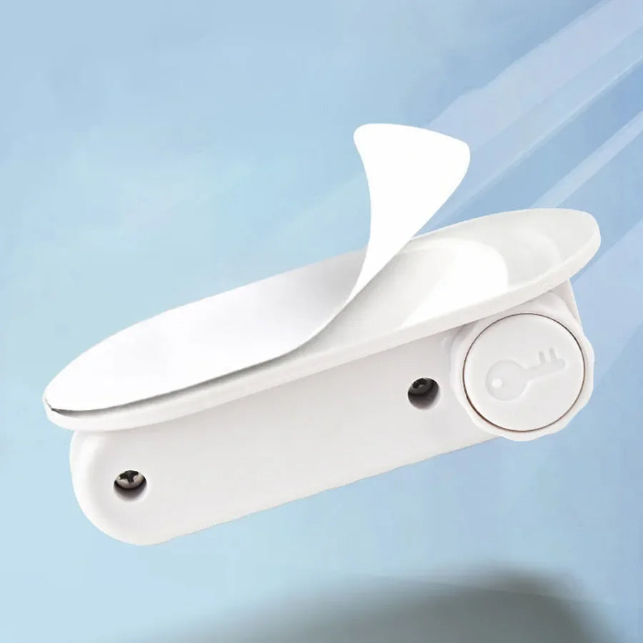 Door Lever Lock Universal Antiopen Safety Lock Punchfree Hidden Button Buckle Multifunction Baby Ha 4