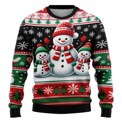 Christmas Snowman Santa Printed Men Women Xmas Sweatshirt Unisex Pullover Holiday Party Christmas S 1