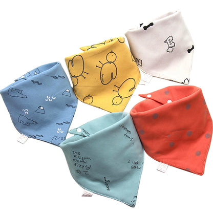 Kids Cartoon Triangle Cotton Bib Baby Bandana Bibs Scarf Burp Cloths Saliva For Newborn Infant Todd 4