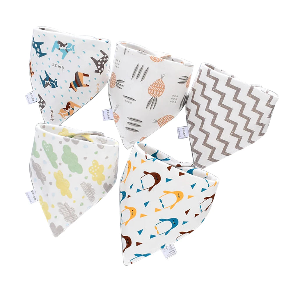 Kids Cartoon Triangle Cotton Bib Baby Bandana Bibs Scarf Burp Cloths Saliva For Newborn Infant Todd 7