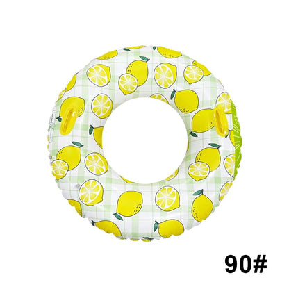 LemonSplash Inflatable Underarm Hoop  Lemon Print Inflatable Pool  Beach Floating Ring 9