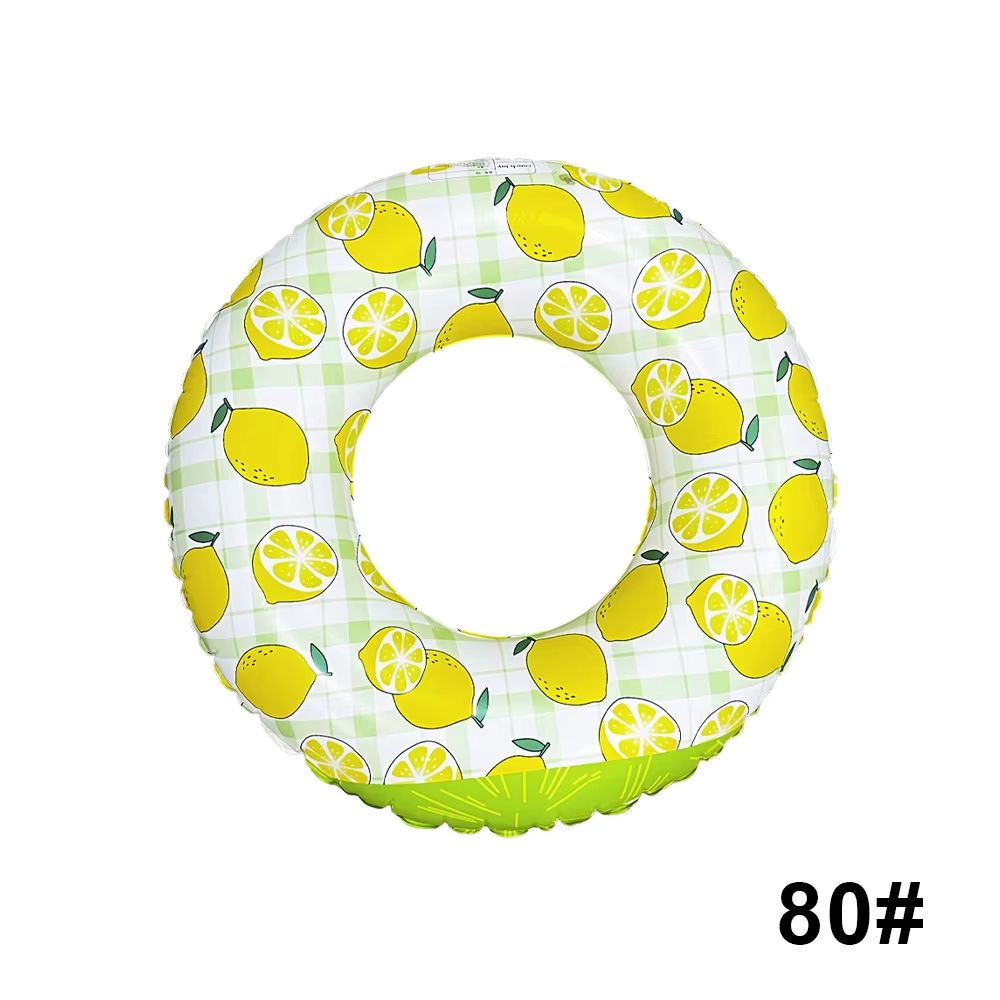 LemonSplash Inflatable Underarm Hoop  Lemon Print Inflatable Pool  Beach Floating Ring 7