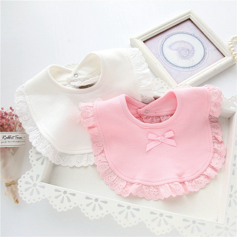 Princess Lace Bow Baby Bibs Cotton Newborn Bibs For Girls Lawadka Baby Bibs Infant Saliva Towels Cu 2