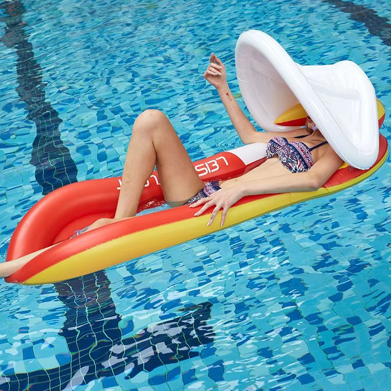 AquaLounger Inflatable Adult Pool Hammock  Premium Float For Pool Beach  Outdoor Lounging 2